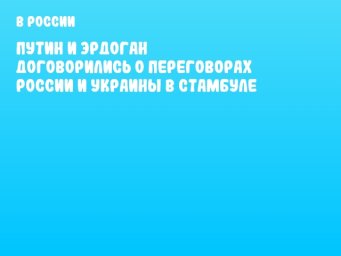 Путин и Эрдоган договорились о переговорах России и Украины в Стамбуле