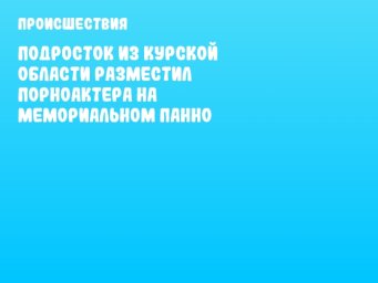 Подросток из Курской области разместил порноактера на мемориальном панно