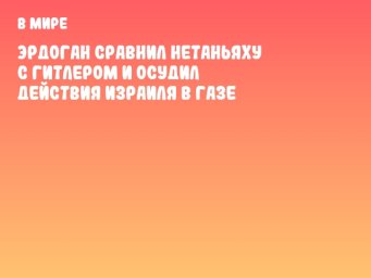 Эрдоган сравнил Нетаньяху с Гитлером и осудил действия Израиля в Газе