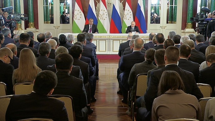 Видео: итоги российско-таджикистанских переговоров 17 апреля 2019 года