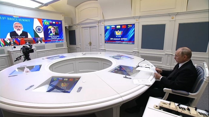 Видео: Владимир Путин на саммите БРИКС 9 сентября 2021 года
