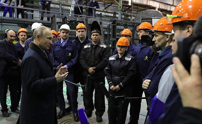 Владимир Путин на Тверском вагоностроительном заводе