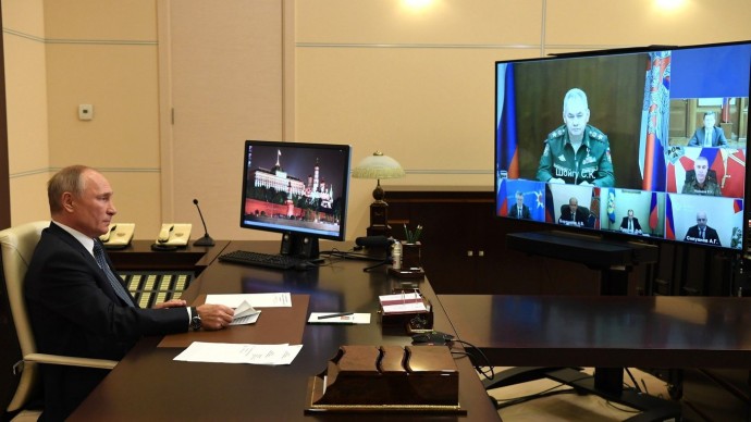 Видео совещания о российской миротворческой миссии в Нагорном Карабахе 20 ноября 2020 года