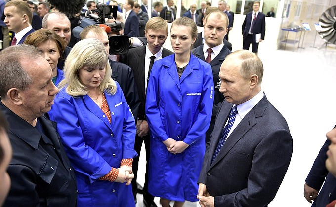 Президент России на Уфимском моторостроительном производственном объединении