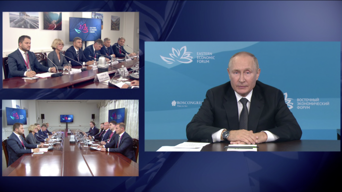 Видео обращения Владимира Путина к модераторам ключевых сессий ВЭФ 6 сентября 2022 года