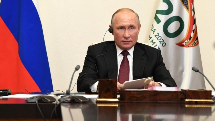 Видео выступления Владимира Путина на саммите «Группы двадцати» 21 ноября 2020 года