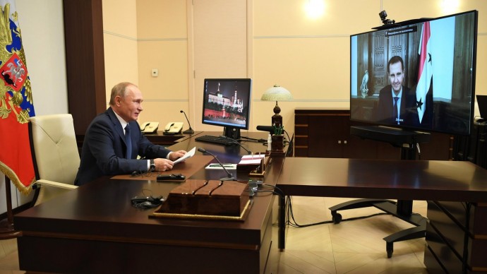 Видео со встречи Путина с Президентом Сирии Башаром Асадом 9 ноября 2020 года