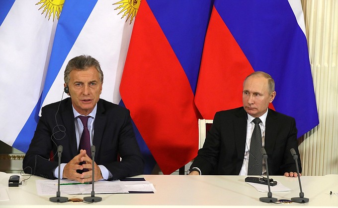 Итоги переговоров Президента России с Президентом Аргентинской Республики Маурисио Макри