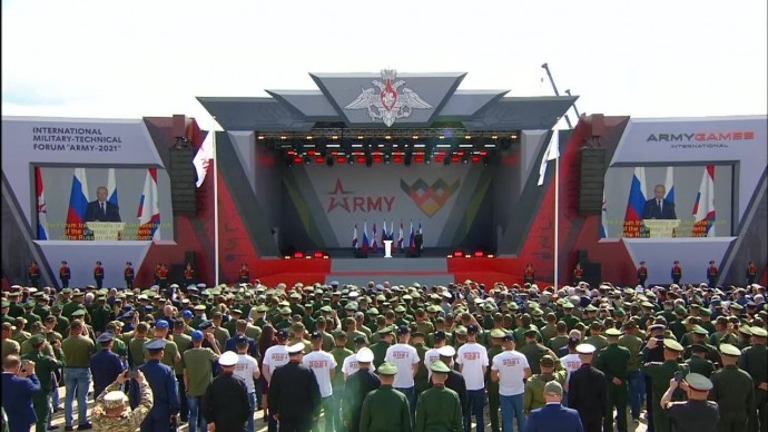 Видео: Путин на военно-техническом форуме «Армия-2021» 23 августа 2021 года