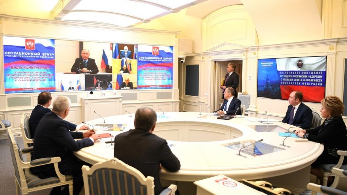 Видео вступительного слова Путина на Совещании с постоянными членами Совета Безопасности 9 апреля 20