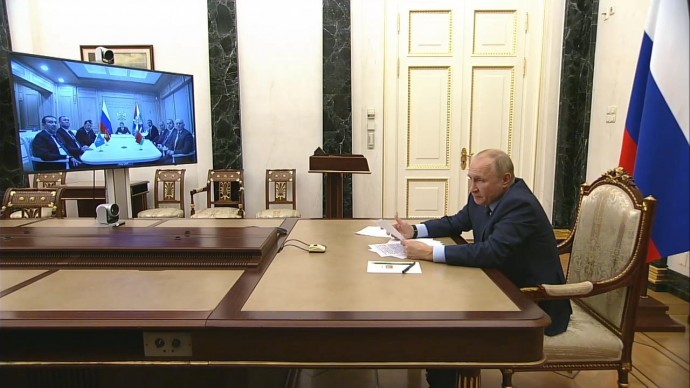 Видео со встречи Путина с главами спецслужб стран СНГ 13 октября 2021 года