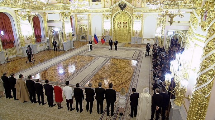 Видео церемонии вручения верительных грамот в Кремле 5 февраля 2020 года