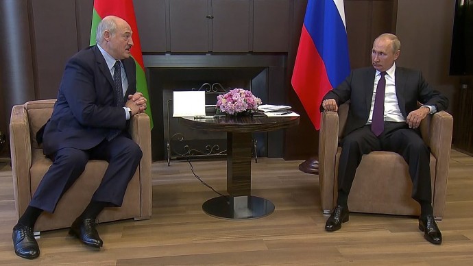 Видео со встречи Владимира Путина с Александром Лукашенко 14 сентября 2020 года