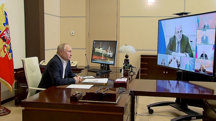 Видео: совещание Путина по подготовке Послания Федеральному Собранию 19 апреля 2021 года