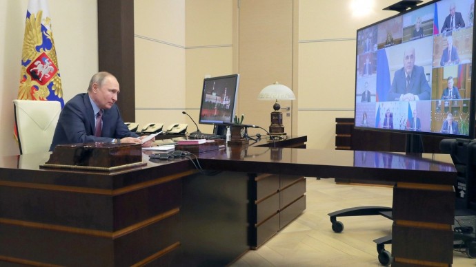 Видео с совещания Владимира Путина с членами Правительства 10 февраля 2021 года